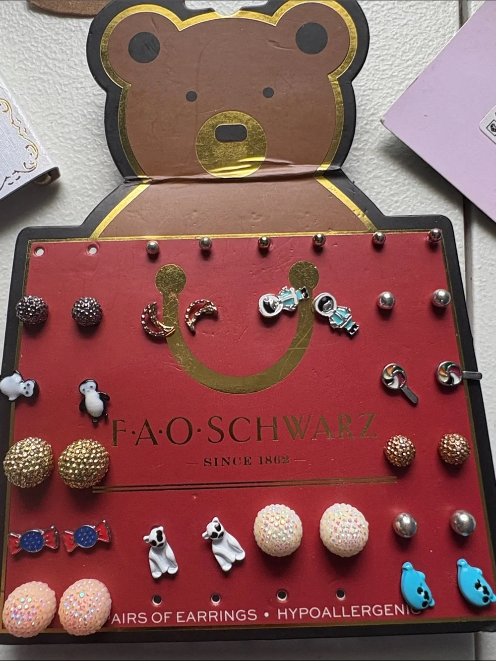 Assorted Kids Earrings Set in Multiple Colors - Mixed Brands 41 Pairs